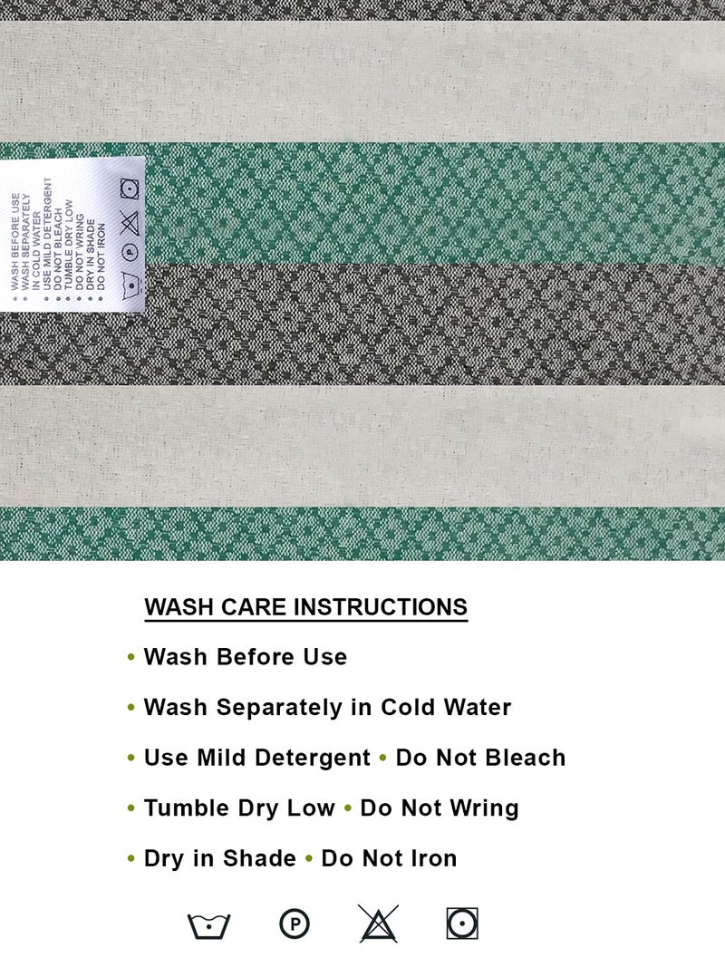 Athom Trendz Athom Living Cotton Lightweight Quick-Dry & High Absorbant Bath Towel, Modern Checks Green -75x150 cm (Pack of 4) - Image 4