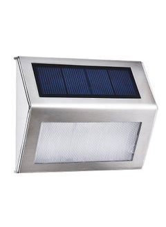 3L-ED Stainless Steel Solar Garden Light for Outdoor Stairs Paths Patio L-ED Solar Street Light (Warm white)