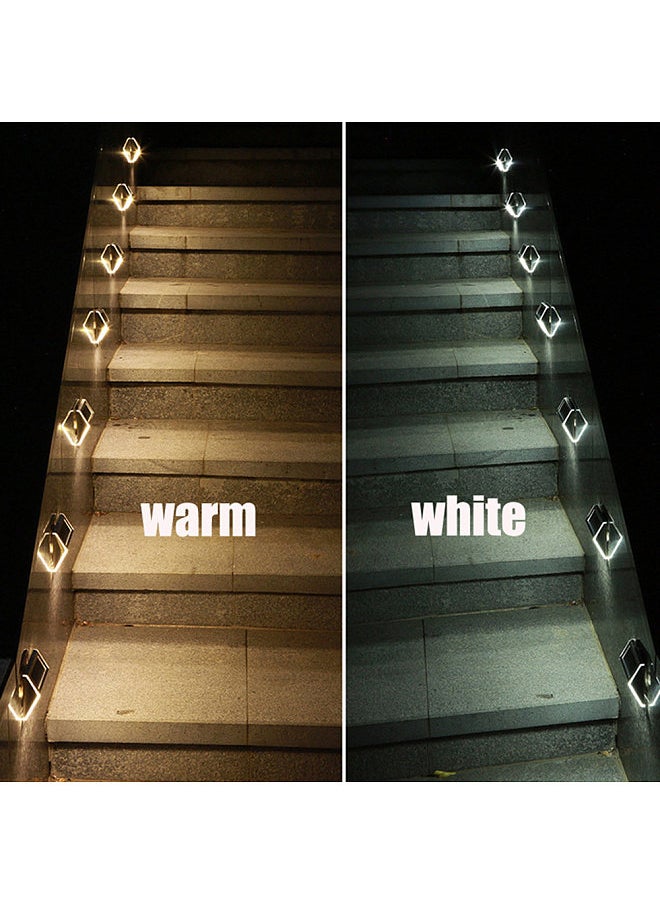 Generic - 3L-ED Stainless Steel Solar Garden Light for Outdoor Stairs Paths Patio L-ED Solar Street Light (Warm white) - Image 1