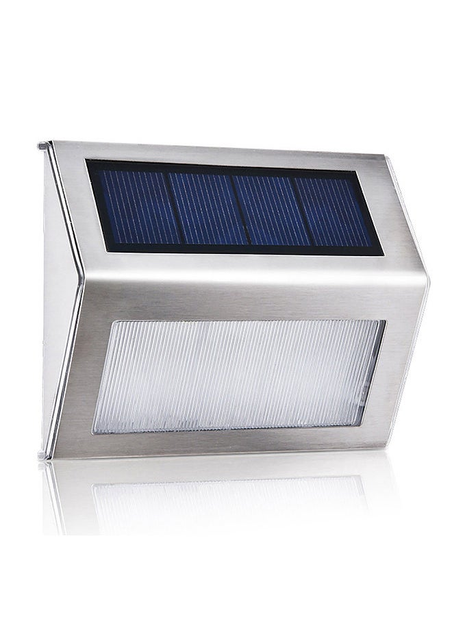 Generic - 3L-ED Stainless Steel Solar Garden Light for Outdoor Stairs Paths Patio L-ED Solar Street Light (Warm white) - Image 1