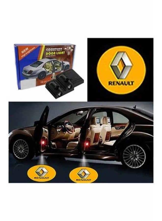general 2-Piece LED Car Door Renault Logo Projector Shadow Light Set - Image 1
