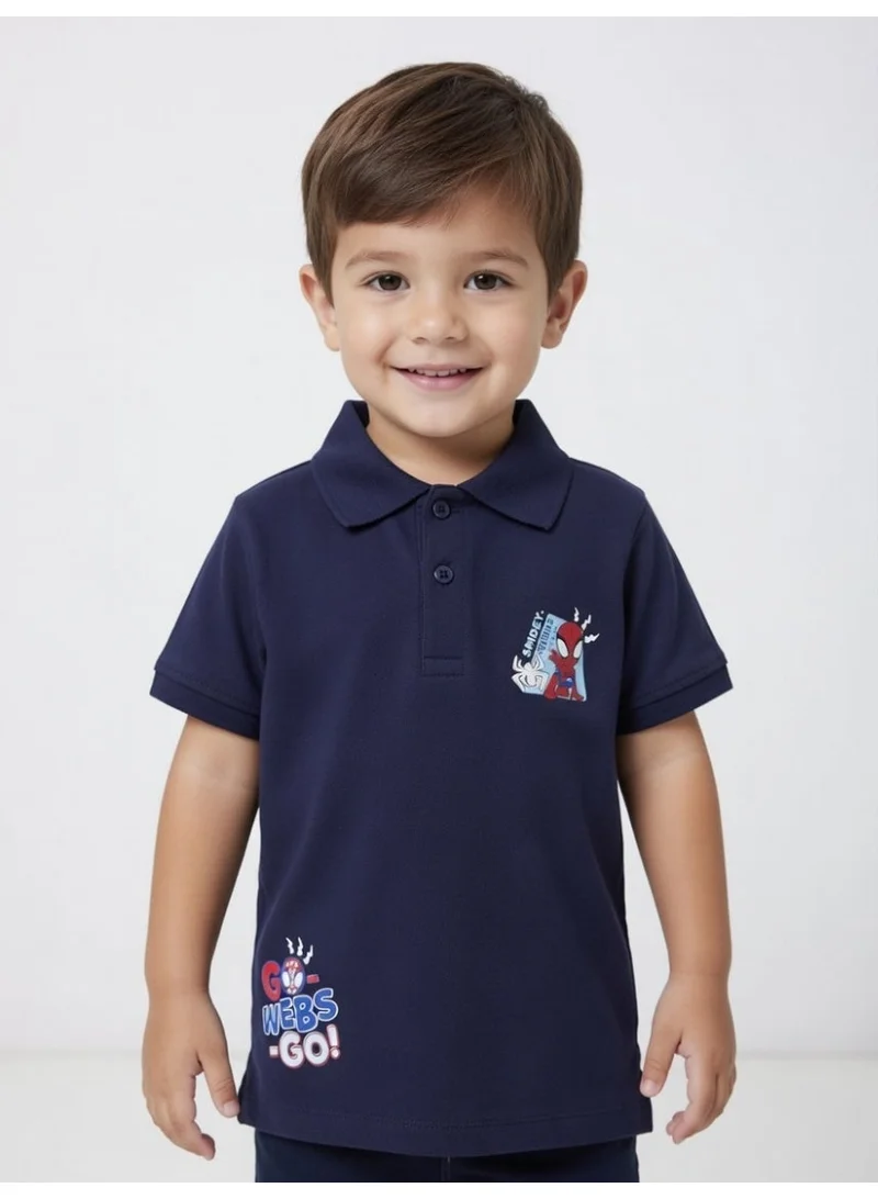 سبايدر مان سبايدرمان | تي شيرت بولو للأولاد | كحلي