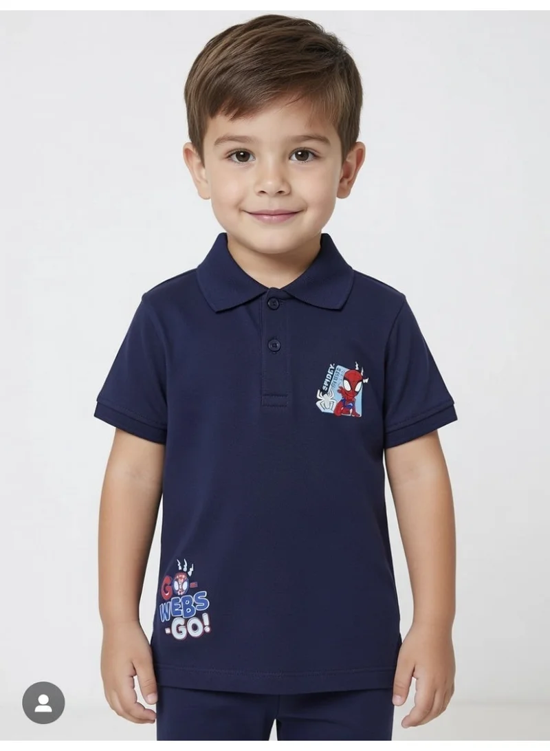 SPIDERMAN Spiderman | Boys Polo T-Shirt | Navy