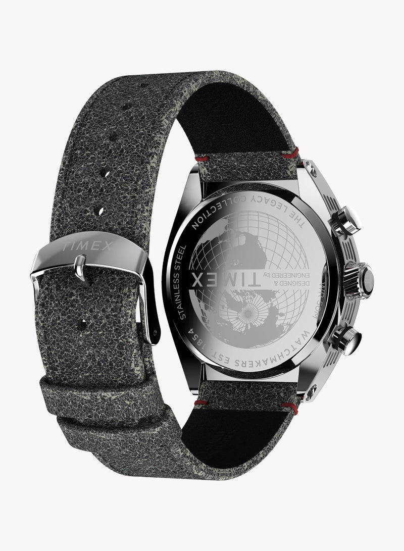 Timex Mens Legacy Tonneau SST Black Dial Black Leather Strap TW2W50000 Men's Watch - Image 2