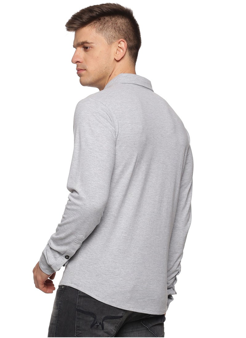 Men's Cotton Solid Knitted Full Sleeves Shirt (Grey) - pzsku/Z56C21F8EBA1210E14C30Z/45/_/1720157964/6e0f1cd7-ec6c-4e35-969c-0ccfad6d5bd6