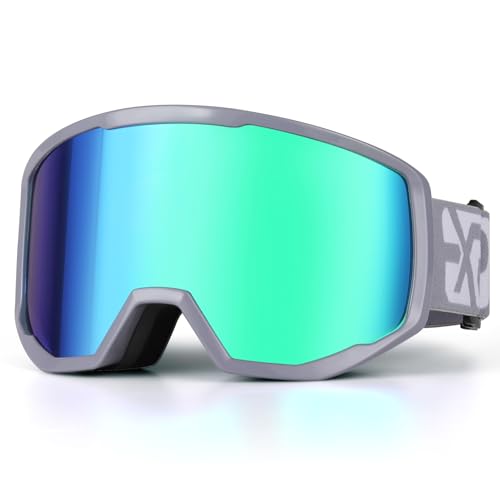 EXP VISION Ski/Snowboard Goggles for Men Women, OTG Snow Goggles Anti Fog UV Protection - Image 1