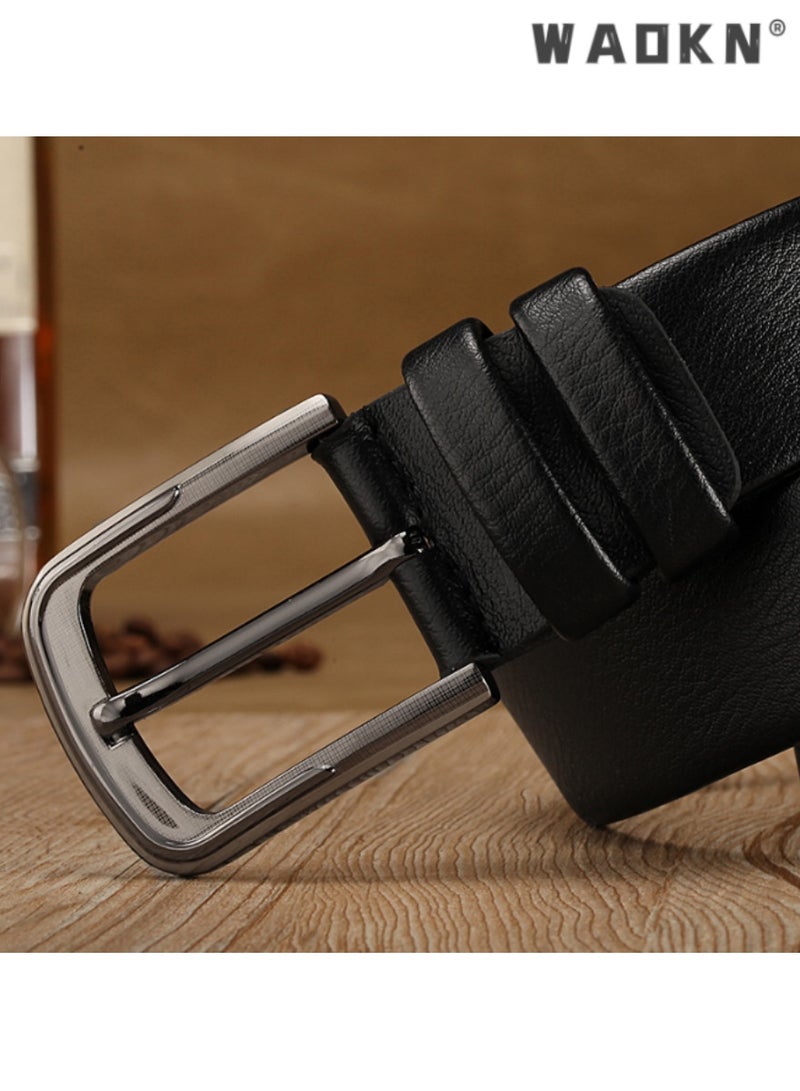 WAOKN Men's Pin Buckle Belt - Classic Casual Leather Waistband, Ideal for Daily and Special Occasions, Durable Comfortable Design, Versatile for All Outfits,Leather with Stylish Buckle - Image 5