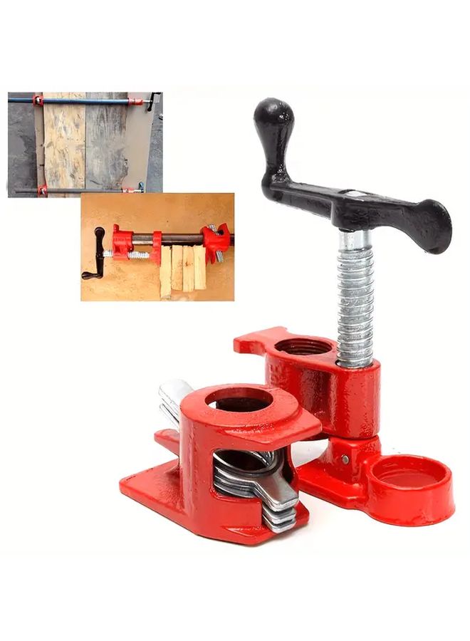 2 Pcs 1 2 Inch Cast Iron Wood Gluing Pipe Clamp Clip Set Woodworking Carpenter Tool - Image 2
