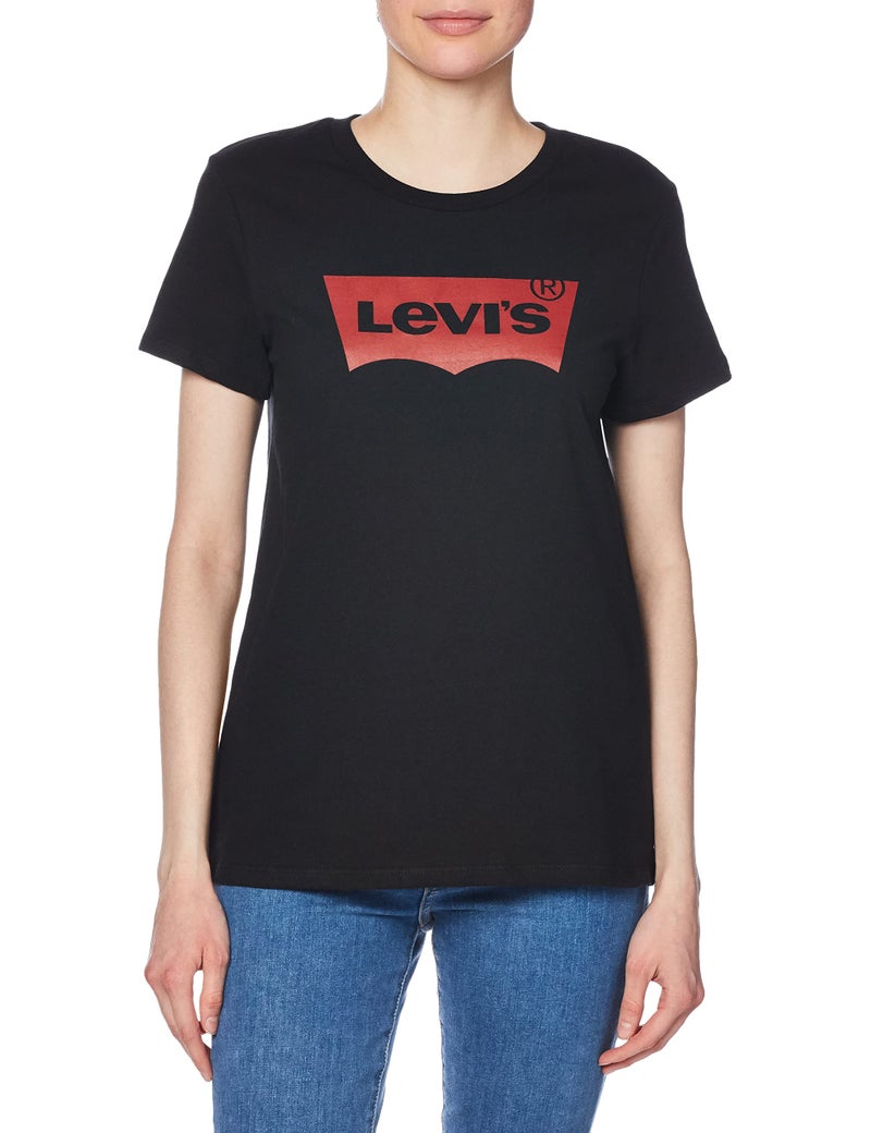 Levi's Women's Perfect Tee-Shirt, Core Housemark Black, Medium - Image 1
