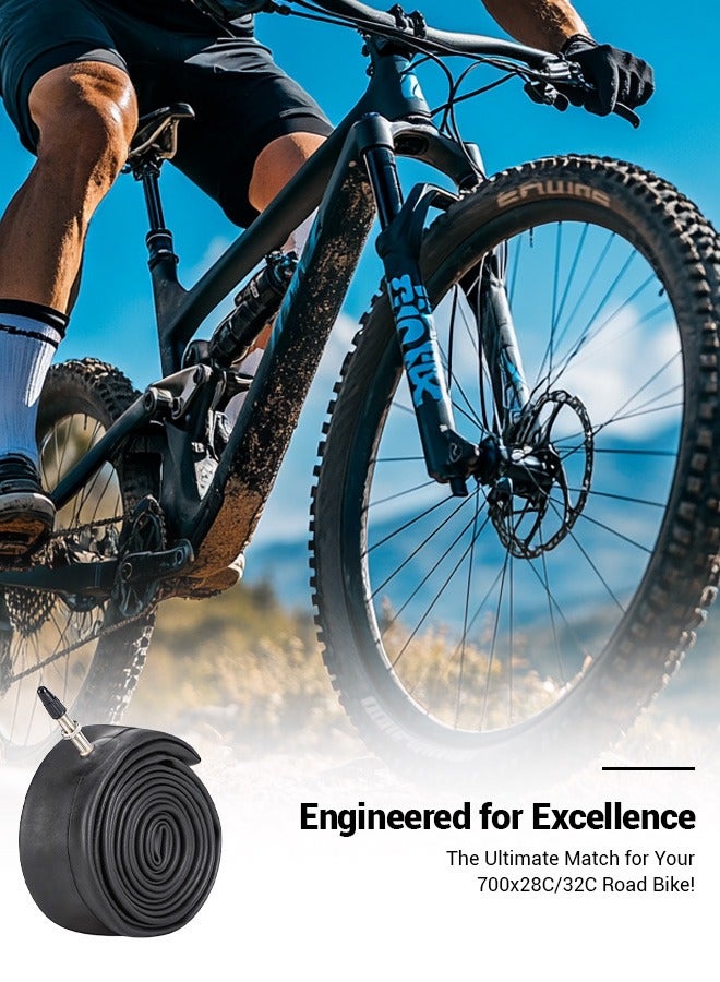 Generic 700x28/32C Bicycle Inner Tube Butyl Rubber Valve 180 Days No Inflating Durable Quality for Road Bikes - Image 2