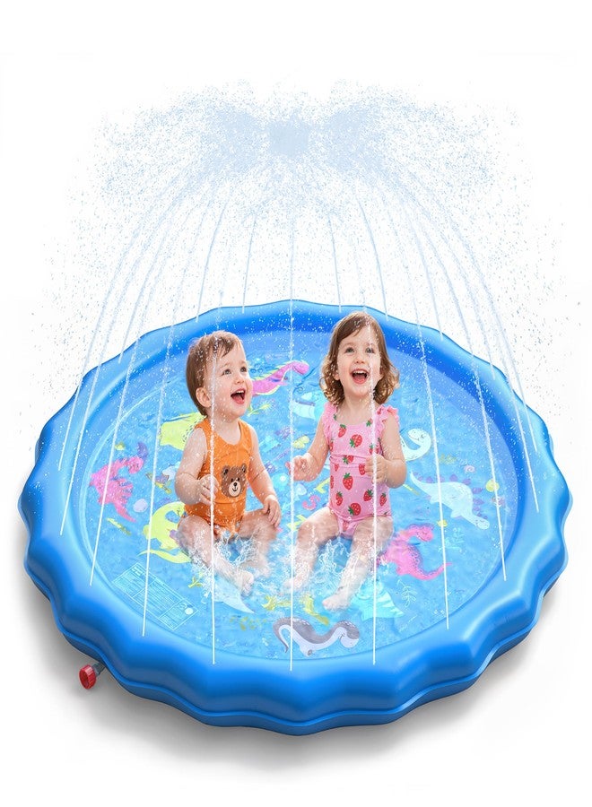 QPAU Splash Pads for Toddlers 1-3, Durable 67" Baby Splash Pad, Outdoor Sprinkler for Kids Toddler Toys, Summer Water Play Mat for Girl Boy Birthday Gift 2 Year Old - Image 1