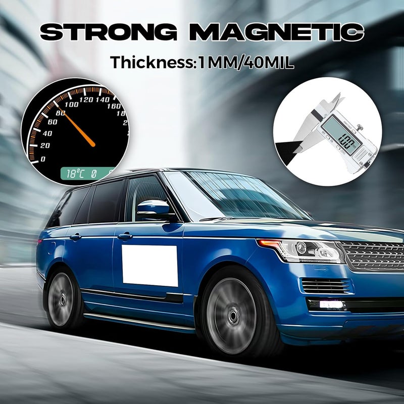 CUHIOY Blank Magnetic Sheets for Car -2 Pack 18"x12" Strong Magnet Stickers with 40 Mils, Flexible Automotive Magnet for Advertising Business and Company Logos (for HOA) Prevent Car Scratches & Dents - Image 3