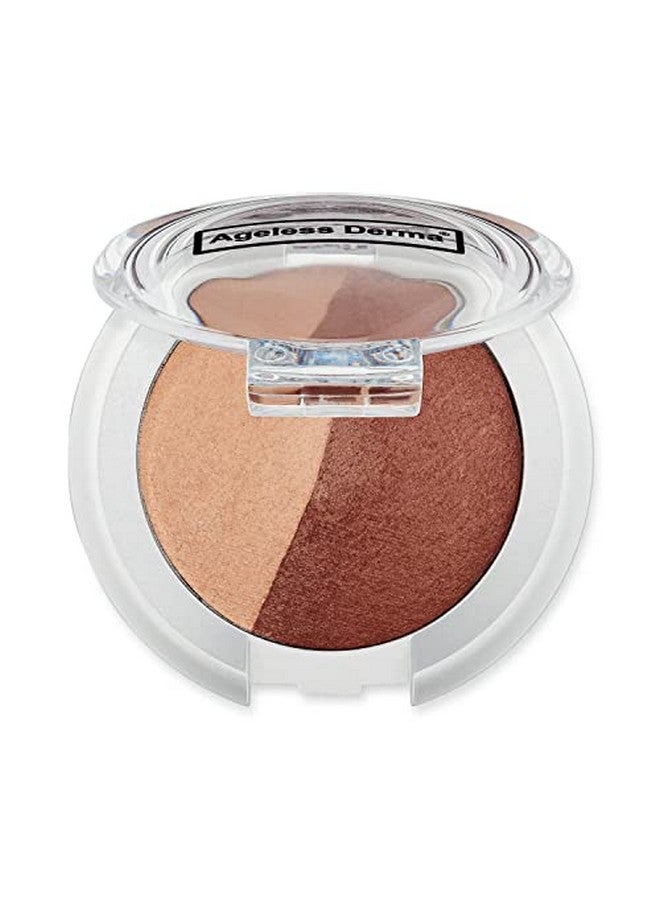 Ageless Derma Mineral Creamy Baked Eyeshadow Duovegan Eye Shadow (Matte Brownmatte Nude) - Image 1