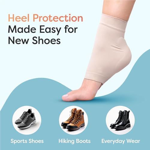 ZenToes ZenToes Achilles Heel Compression Padded Sleeve Socks for Bursitis Tendonitis Tenderness - 1 Pair - Image 2