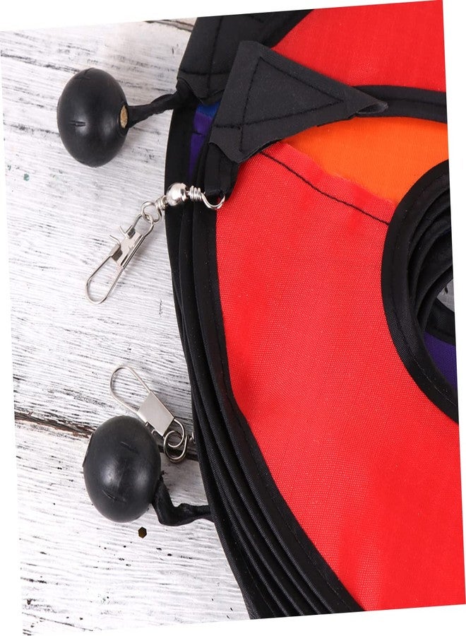 FUNOMOCYA 2PCS Rainbow Curly Spinner Hanging Rainbow Wind Cloth Wind Column Spinner Foldable Spinner Hanging to Rotate Mill Bunting - Image 3