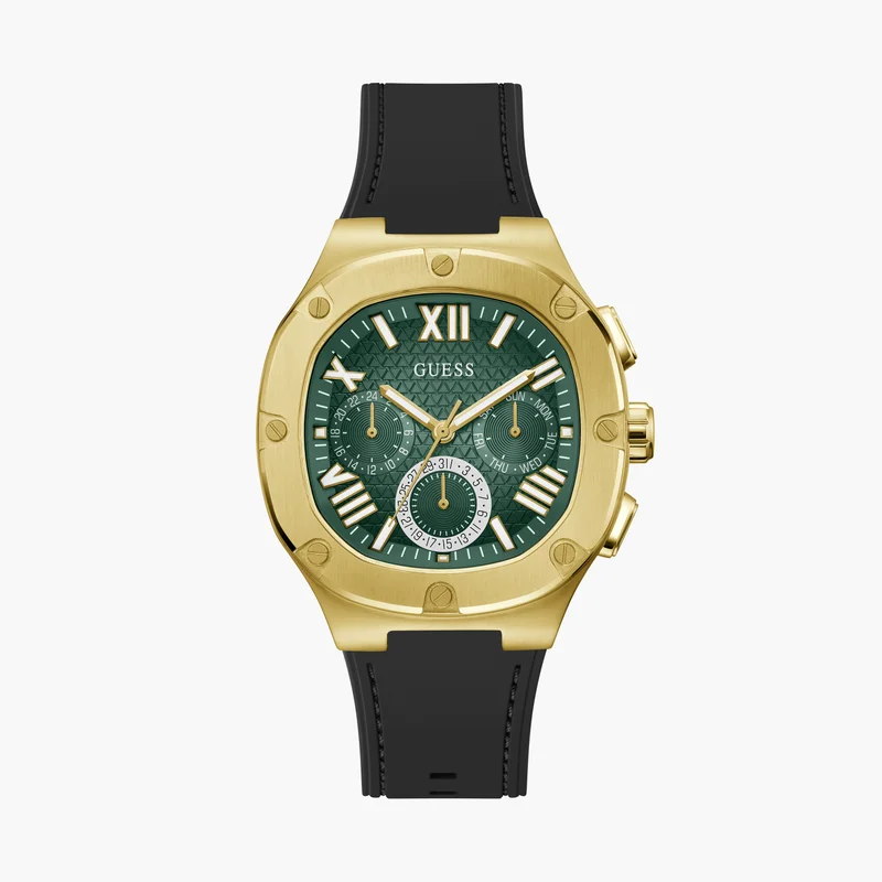 جس Guess Men's Green Chronograph Watch
