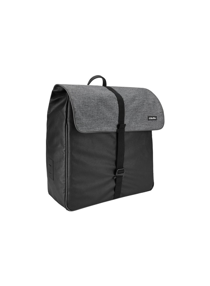 Electra Bicycle Company Heather Charcoal 21L Water-Resistant Bicycle Pannier Bag with Padded Laptop Pocket - Image 1