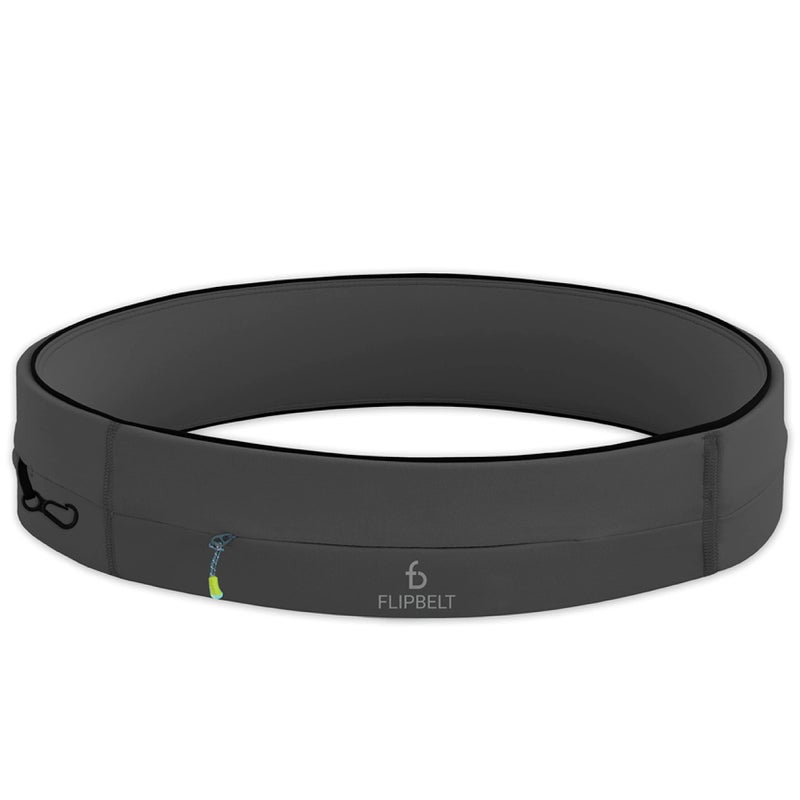 FlipBelt Zipper Running Belt for Phone and Small Accessories Exercise Waist Pouch for Women and Men XS Carbon - Image 2