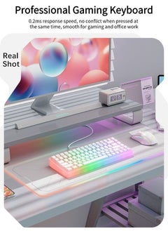 onikuma 84 Keys RGB Red Key Gaming Keyboard 75% Mini Wired Waterproof 16M RGB Color Mechanical Keyboard For Gamers  - Image 2