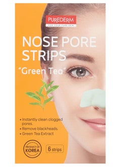 Purederm PUREDERM Nose Pore Strips Green Tea – Pack of 6  - Image 3