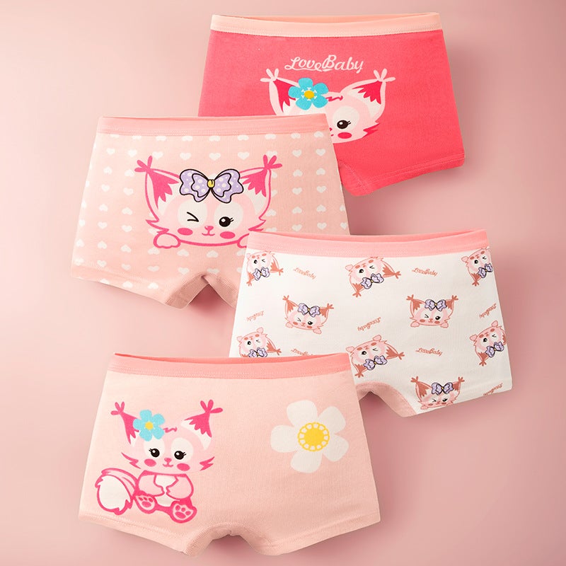 Summer Pure Cotton Girls Underwear 8007 cute little squirrel 