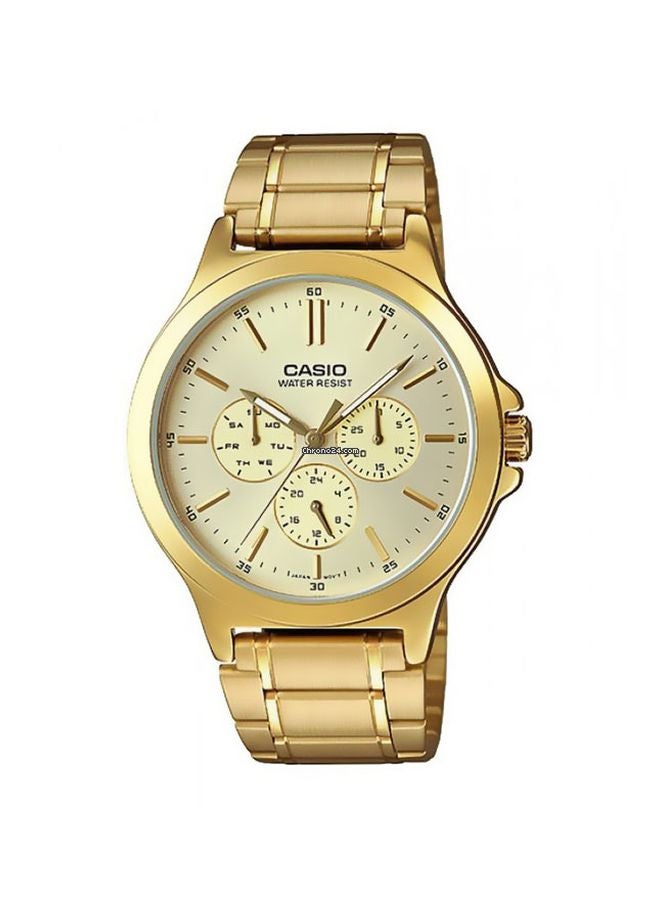 CASIO Women Water Resistant Analog Watch LTP-V300G-9AUDF - 38 mm - Gold - Image 1