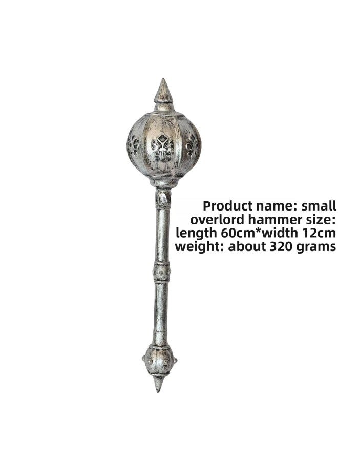 Loquat Toy Sword Weapon PU Upgrade Simulation Axe Overlord Hammer  Cos Film And Television Performance Props-Color:Small Overlord Hammer (silver) - Image 1