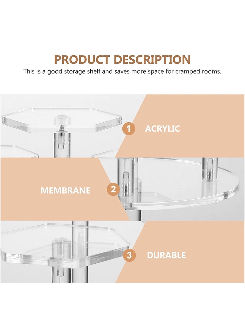 Clear Acrylic 3-Tier Display Stand for Food and Multipurpose