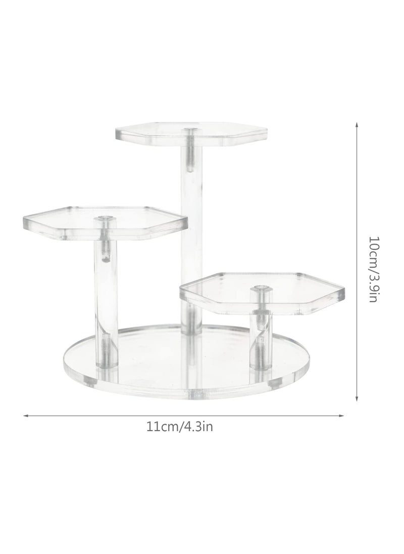 Clear Acrylic 3-Tier Display Stand for Food and Multipurpose