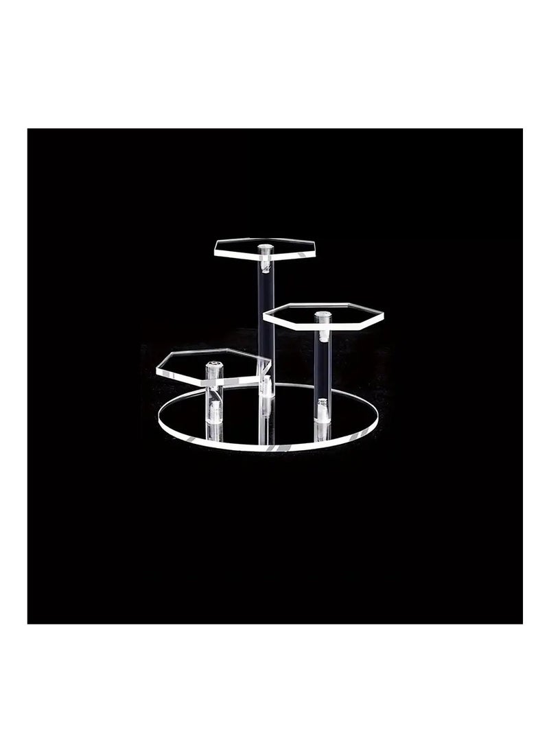 Clear Acrylic 3-Tier Display Stand for Food and Multipurpose