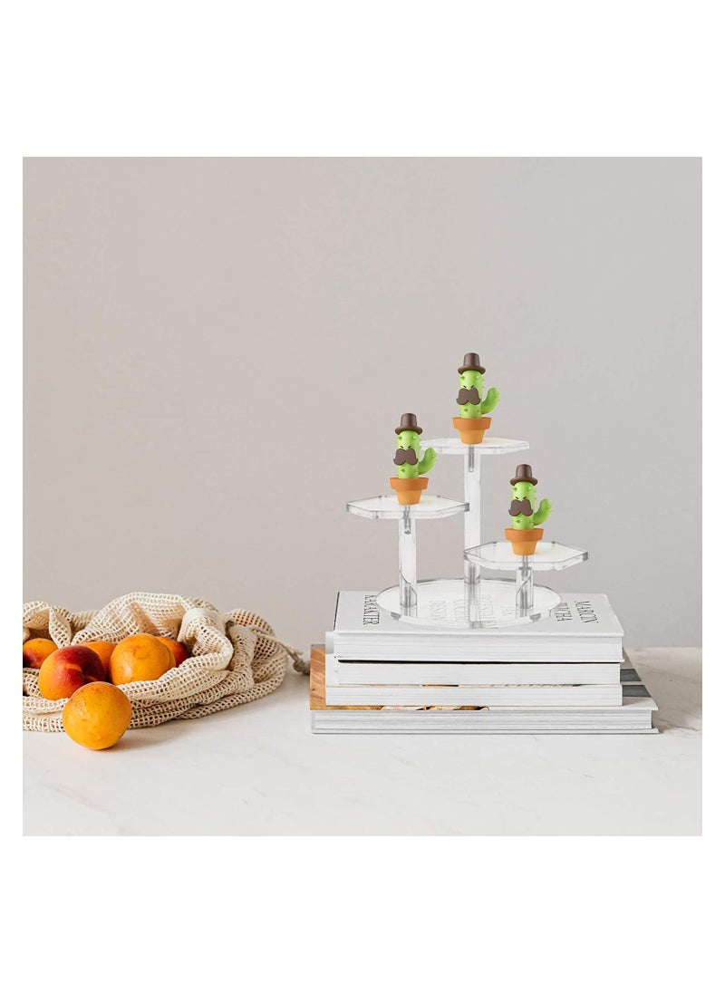 Clear Acrylic 3-Tier Display Stand for Food and Multipurpose