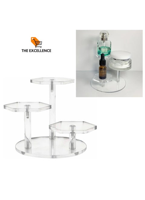 Clear Acrylic 3-Tier Display Stand for Food and Multipurpose