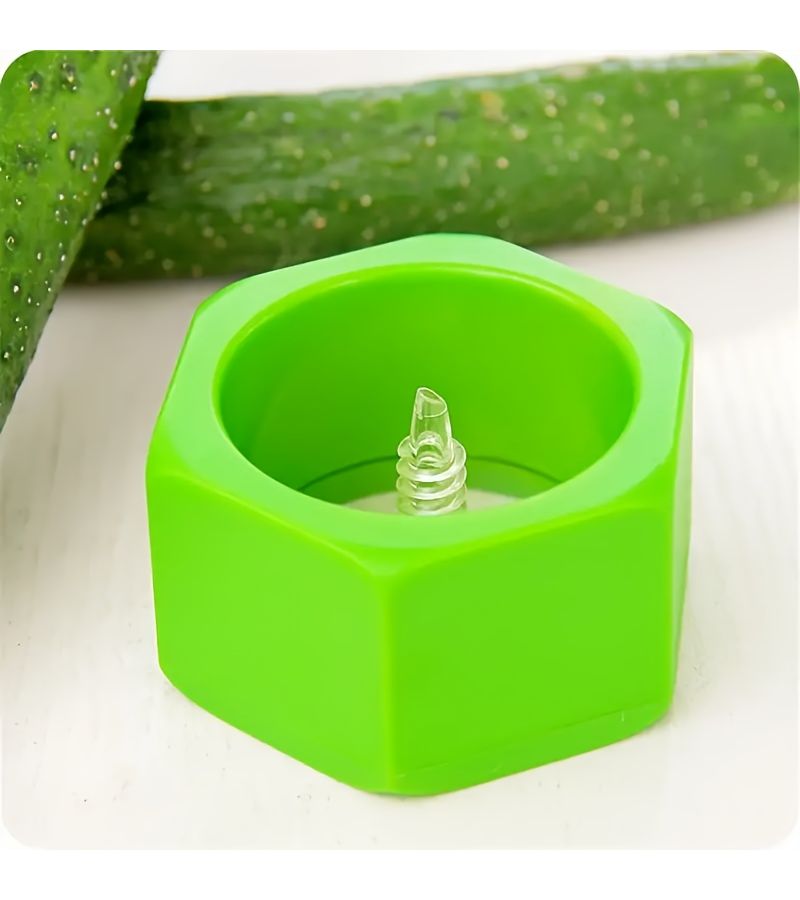 Green Rotary Cucumber Peeler Slicer Home Kitchen Gadget - Image 5