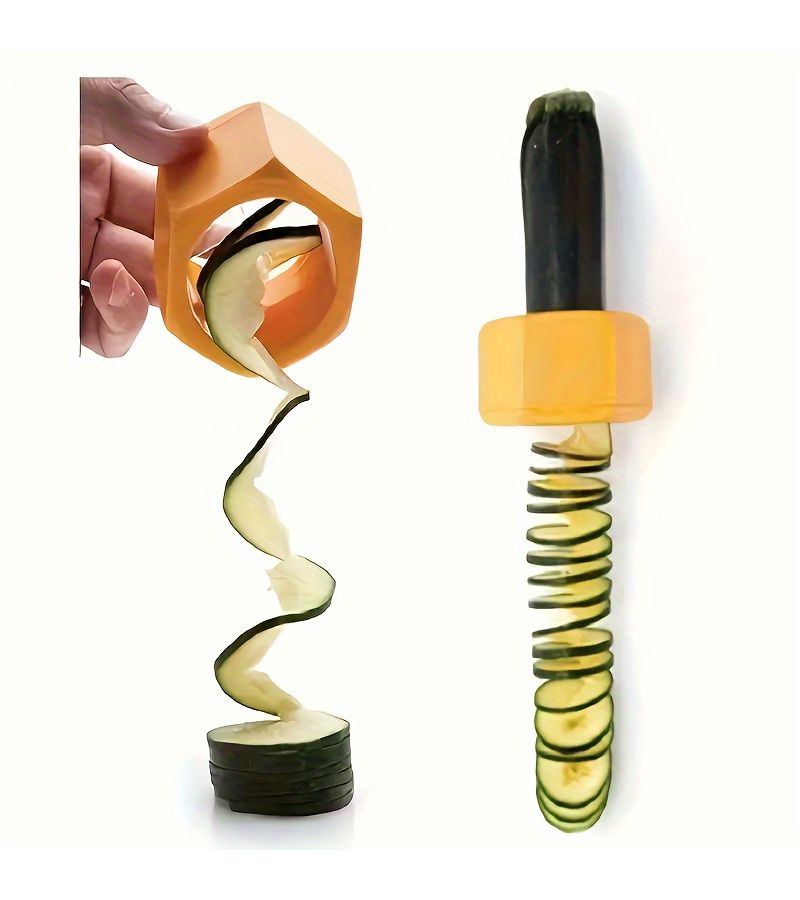 Green Rotary Cucumber Peeler Slicer Home Kitchen Gadget - Image 4