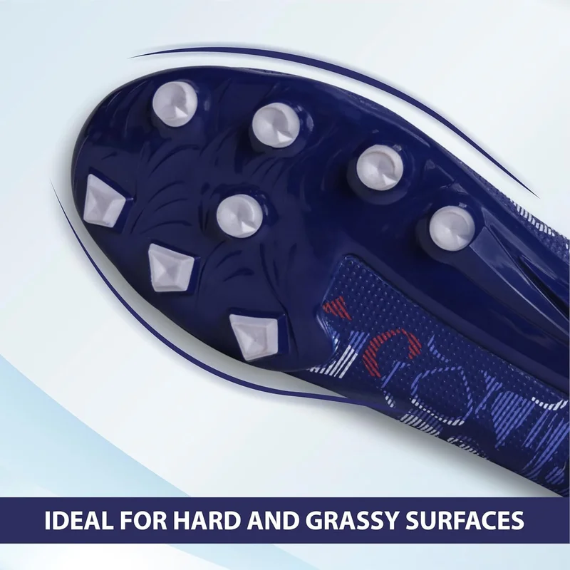 Nivia  Safari Football Stud Shoes - Navy Blue/Red  | Best Price UAE