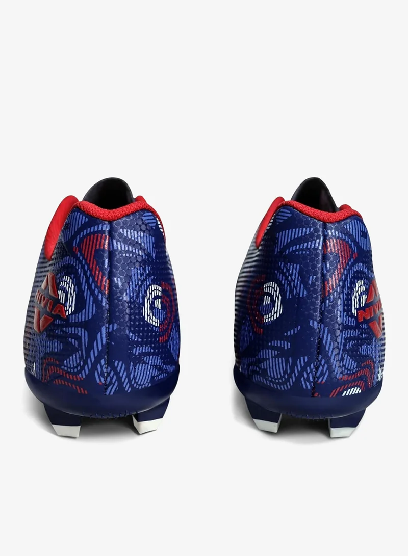 Nivia  Safari Football Stud Shoes - Navy Blue/Red  | Best Price UAE