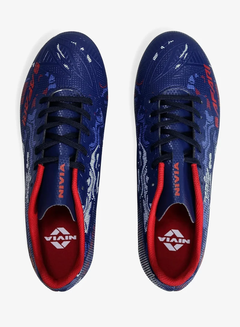 Nivia  Safari Football Stud Shoes - Navy Blue/Red  | Best Price UAE