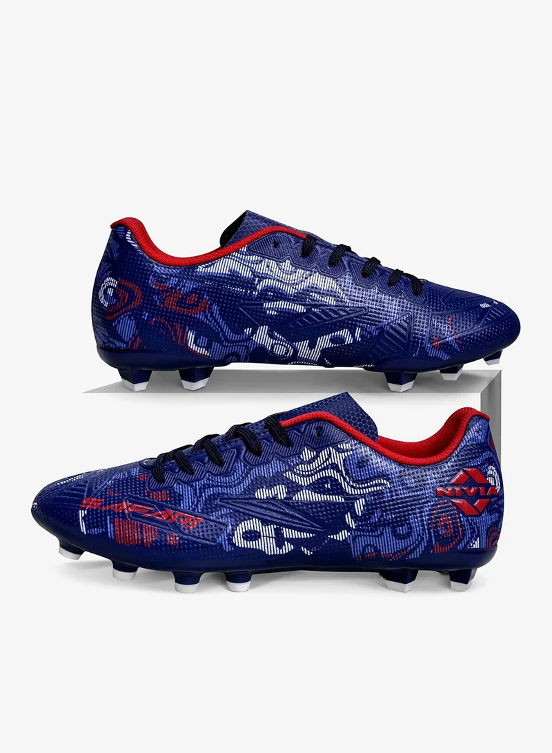 Nivia  Safari Football Stud Shoes - Navy Blue/Red  | Best Price UAE