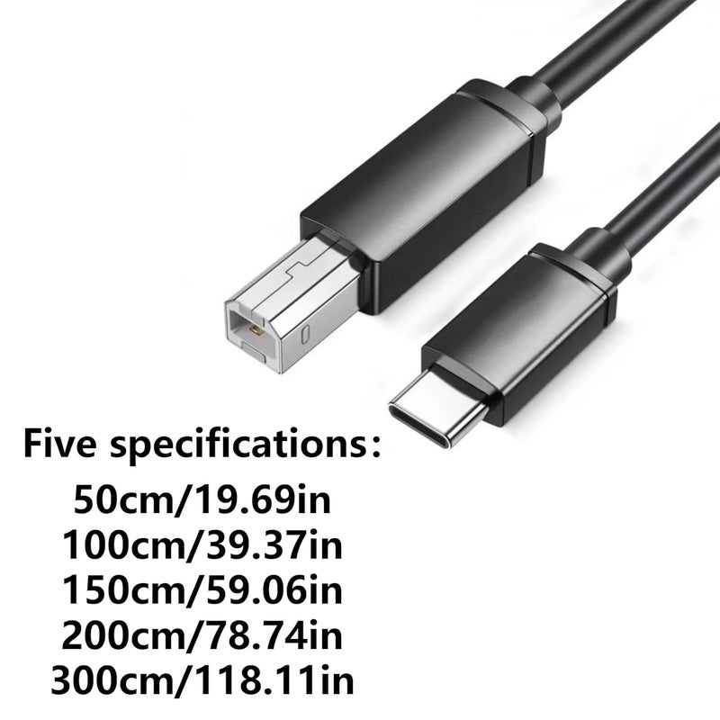 Type C to USB2.0 Square Port Printing Cord 0.5mm Wire Diameter Quick File Printing Line Easy Connection for Fax Machine Consumer Electronics Accessories - Image 4