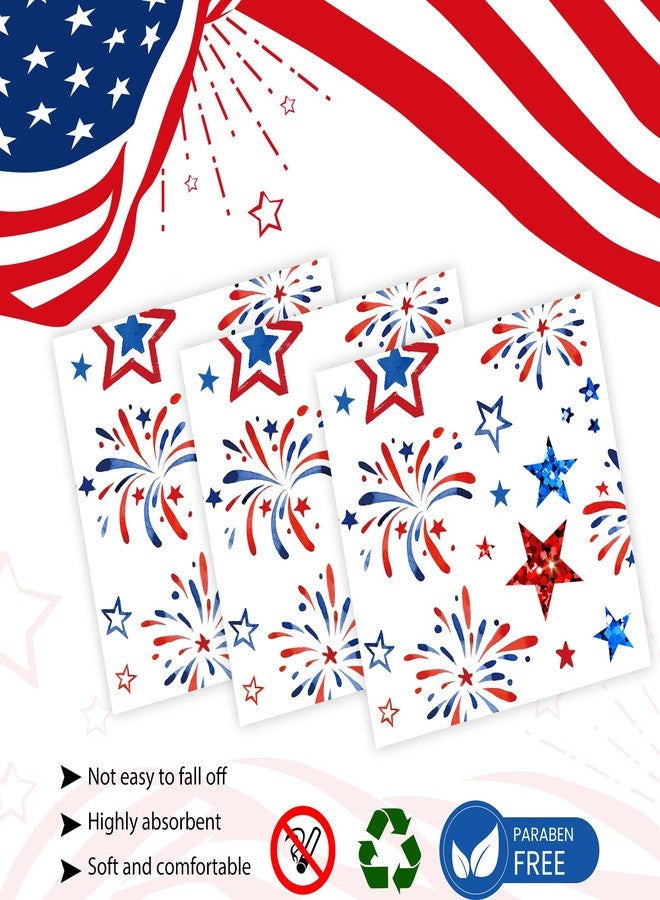 KFJBPB 40 Pack Patriotic Plates and Napkins Party Supplies, Stars Firework Disposable Dinner Plates Napkins Tableware Set for Veterans Day 4th of July VIndependence Day Decoration (Patriotic) - Image 4