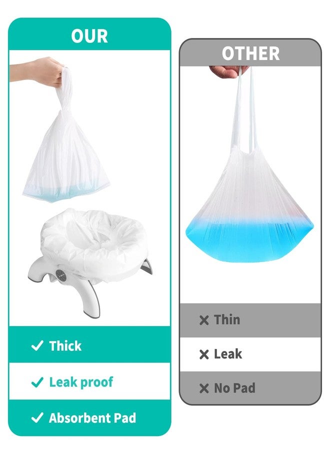Newnice 60 Packs Disposable Potty Liners with 200ML Absorbent Pads, Portable Travel Potty Bags Compatible with OXO Tot 2-in-1 Go Potty, Potty Training Liners Fit Most Potty Chairs for Kids, Toddlers - Image 3