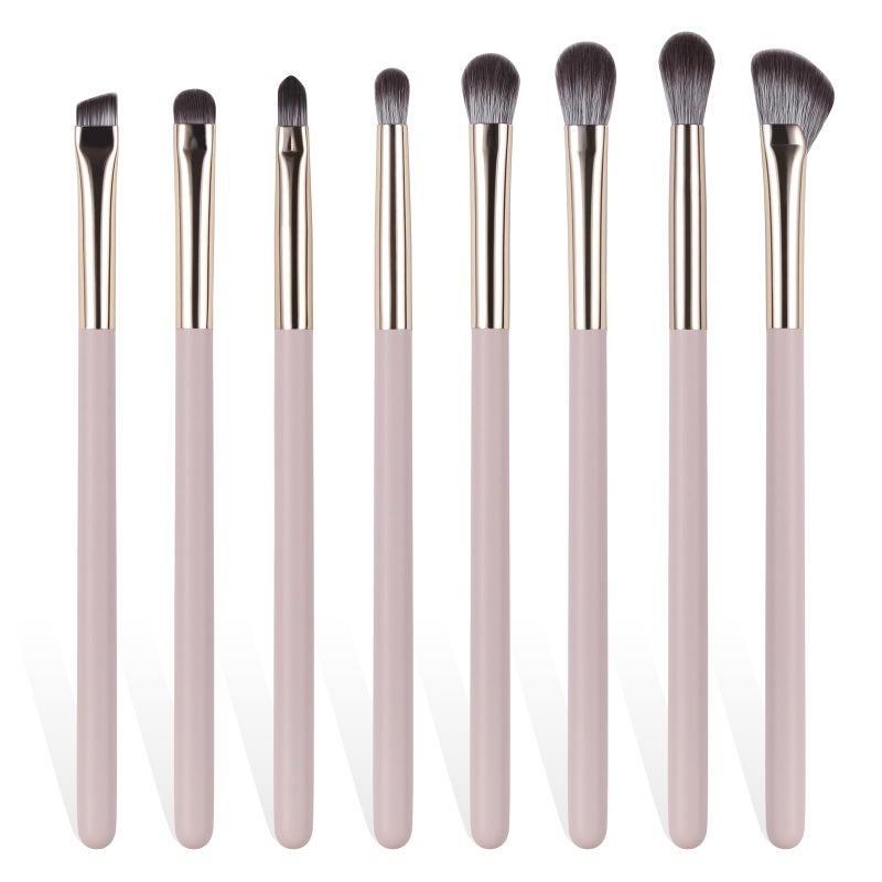 BEAUTYFACTOR 8Pcs Eye Makeup Brush Set Professional Eyeshadow Makeup Brushes Under Eye with Synthetic Nose Contour Brush Angled Eyebrow Brushes for Liquid Powder Blending Contouring Concealer Brows Eye shadows - Image 3