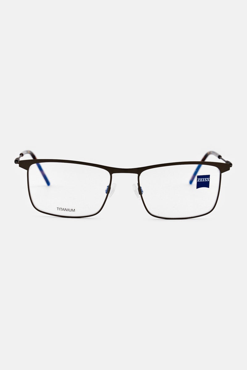 Zeiss نظارات رجالية ZS22102 مستطيلة، لون غانمتال - Image 1