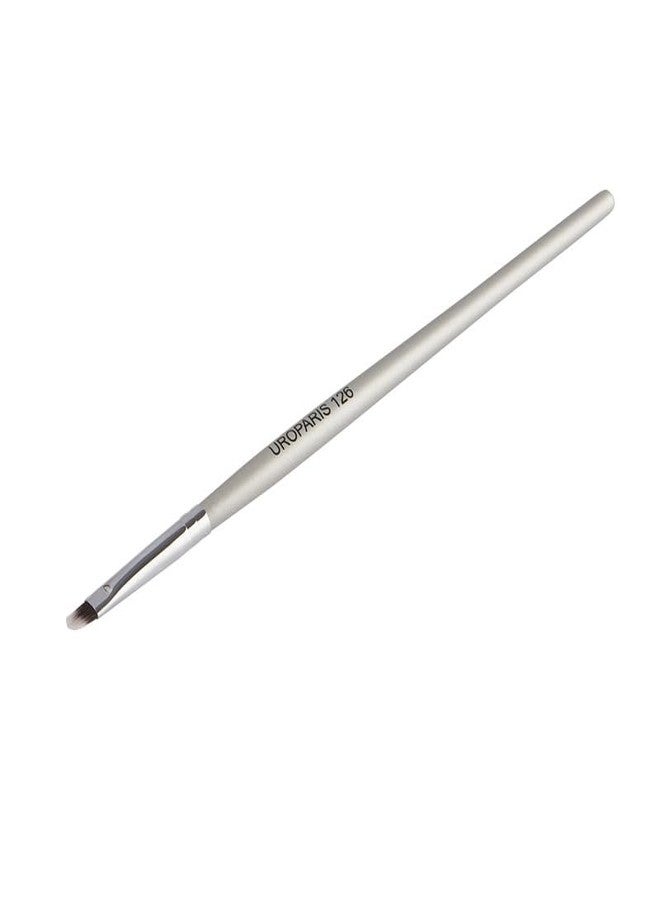UROPARIS 126 Eye Brush For Makeup | Eyeshadow Brush with Wooden Handle | Synthetic Bristles, Brass Accents - Silver (1 Piece) - Image 2