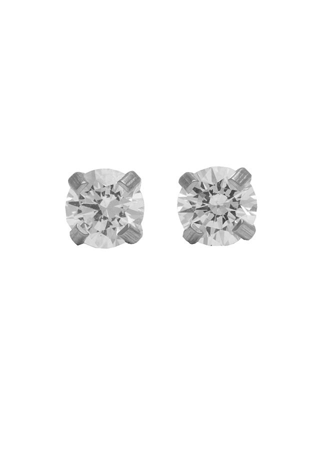 Studex 4MM Cubic Zirconia Allergy-Free Stainless Steel Ear Studs - Image 1