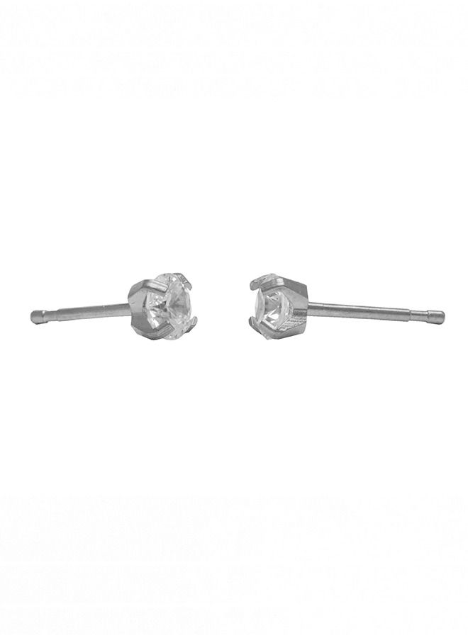 Studex 4MM Cubic Zirconia Allergy-Free Stainless Steel Ear Studs - Image 4
