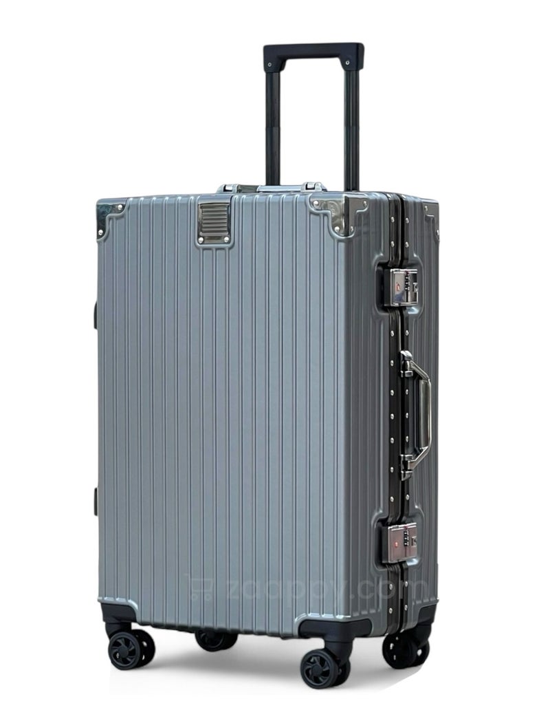 ZAAPPY prosp 20 Inch (7-10KG) Cabin Size Aluminum Frame Unbreakable Fashion Travel Trolley Luggage, Polycarbonate Hard Shell Suitcase with 360° Double Spinner Wheels - Image 1