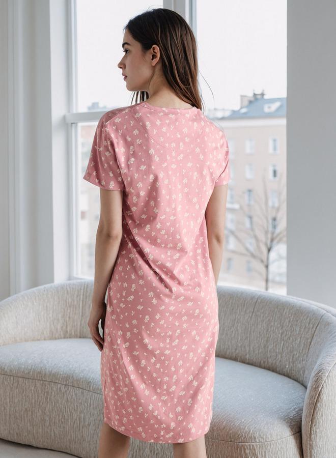 سبلاش فيڤ قميص نوم بطبعة زهور شاملة - Image 3