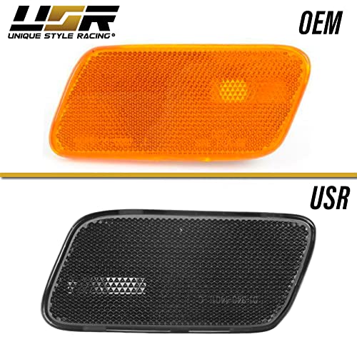 USR UNIQUE STYLE RACING USR DEPO 96-02 W210 E-Class Smoker Bumper Side Marker Light Assembly Set (Left + Right) Compatible with 1996-2002 Mercedes Benz W210 E Class - Image 5
