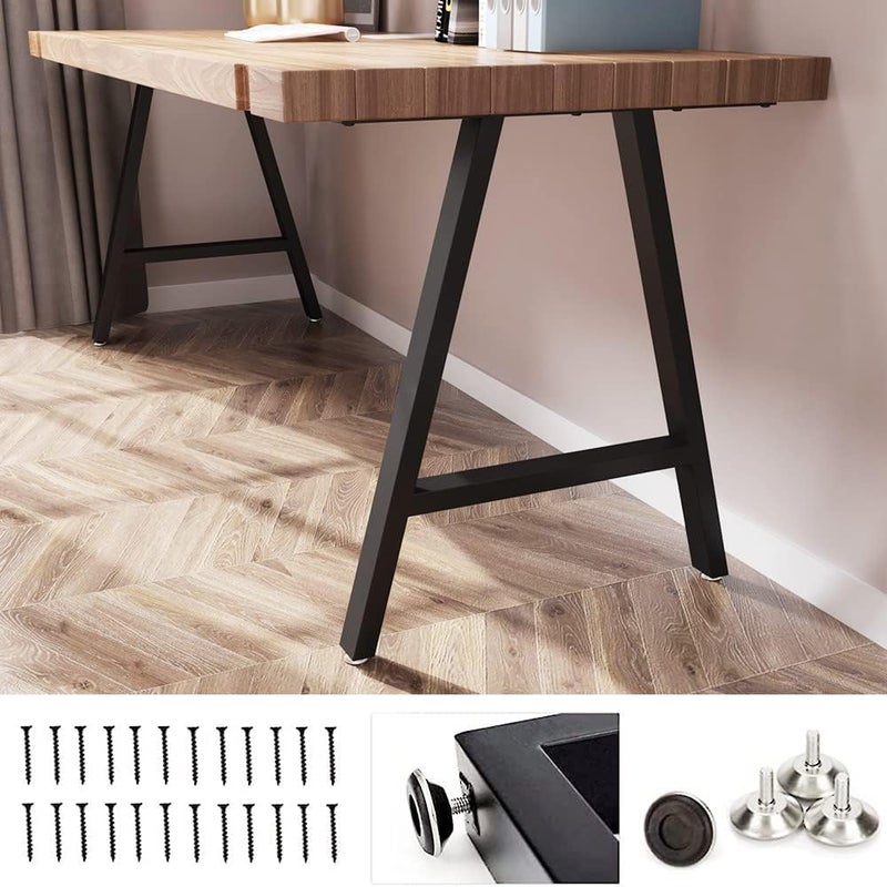 Ventuos Metal Furniture Legs 28Height 175WideIndustrial Rustic Decory A Shape Table LegsHeavy Duty Metal Desk LegsDining Table LegsIndustrial Modern DIY Bench LegsBlack2 Pcs - Image 5